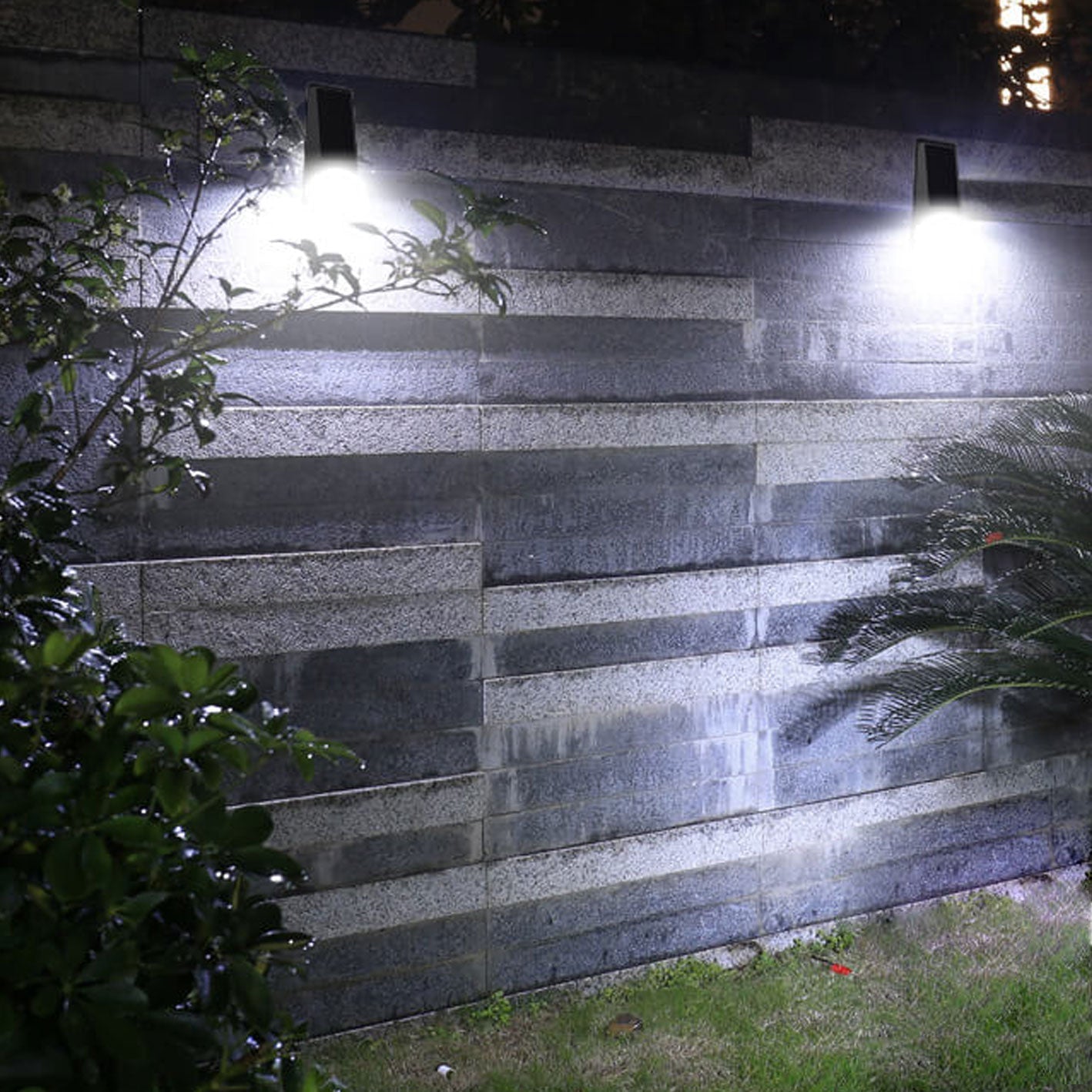 Solar Square Outdoor Fence Wall Sensor Wall Sconce Lamp