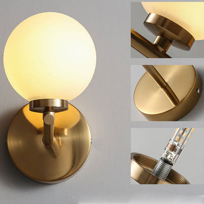 Milk Ball Metal Magic Bean 1/2/3 Light Wall Sconce Lamp