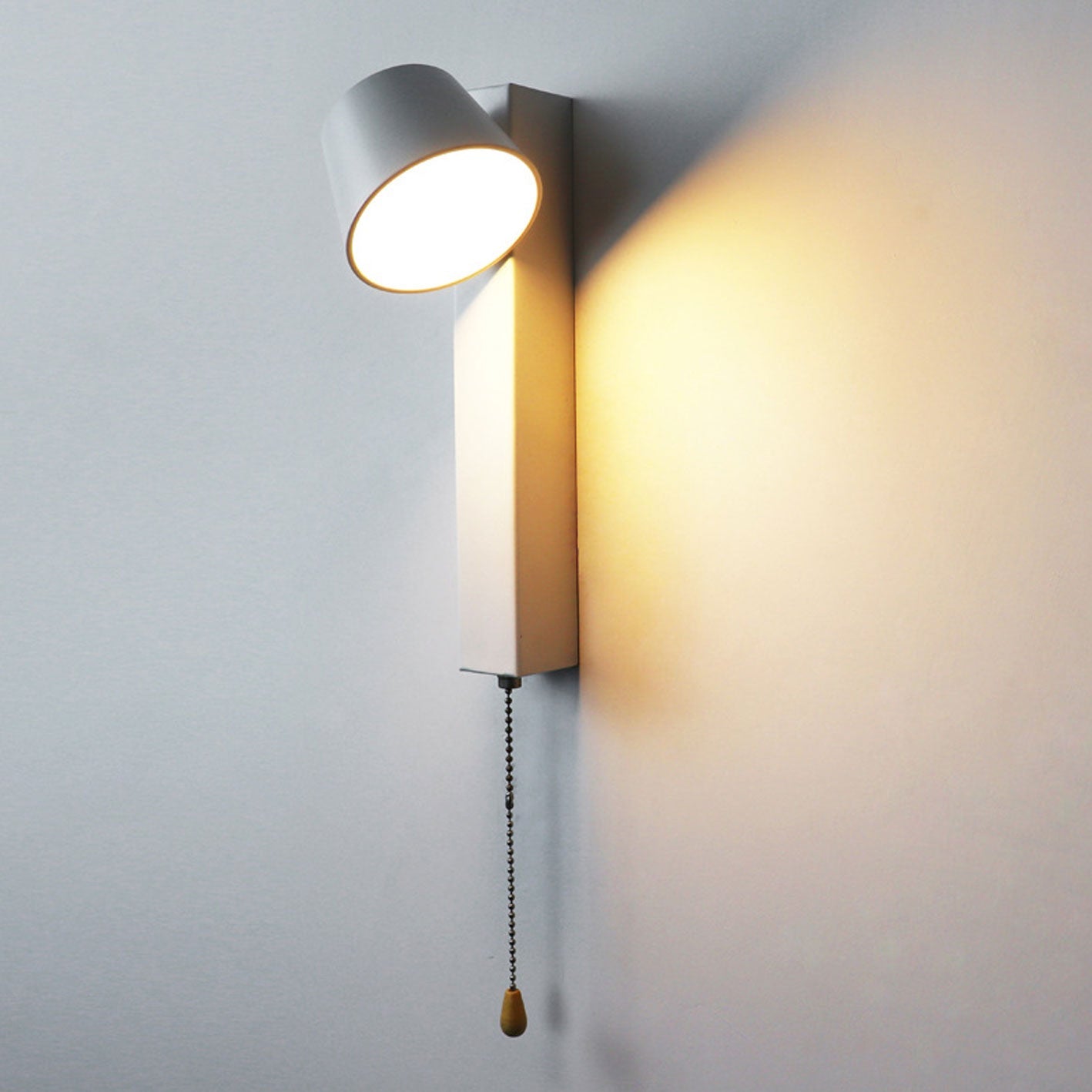 Wrought Iron Acrylic Pull Wire Switch LED Wall Sconce Lamp
