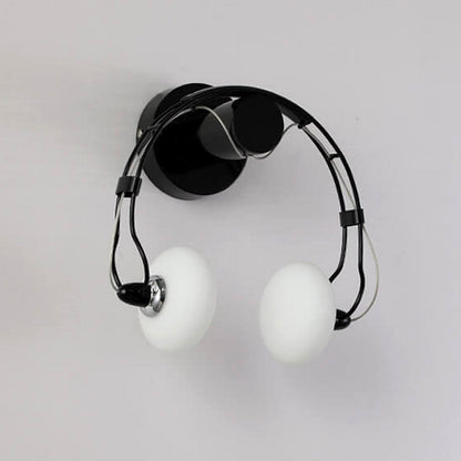 Glass Creative Headphone Design 2-Light Wall Sconce Lamp