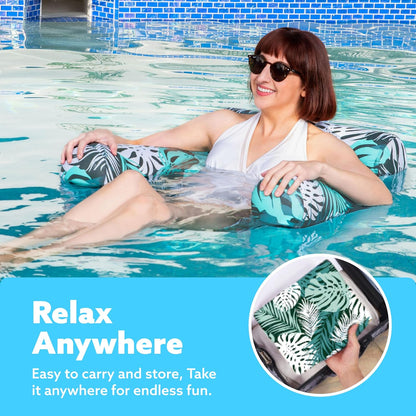 Inflatable Pool Float Chair with Mesh Seat