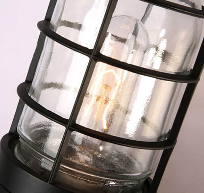Glass Cylindrical Explosion-proof 1-Light Wall Sconce Lamps