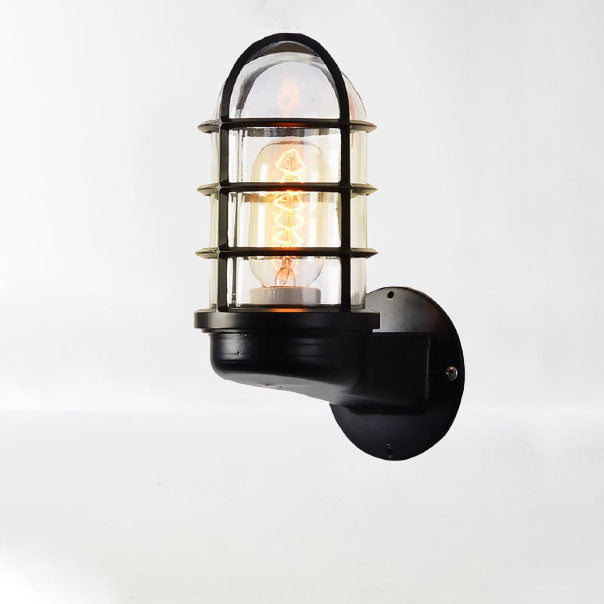 Glass Cylindrical Explosion-proof 1-Light Wall Sconce Lamps