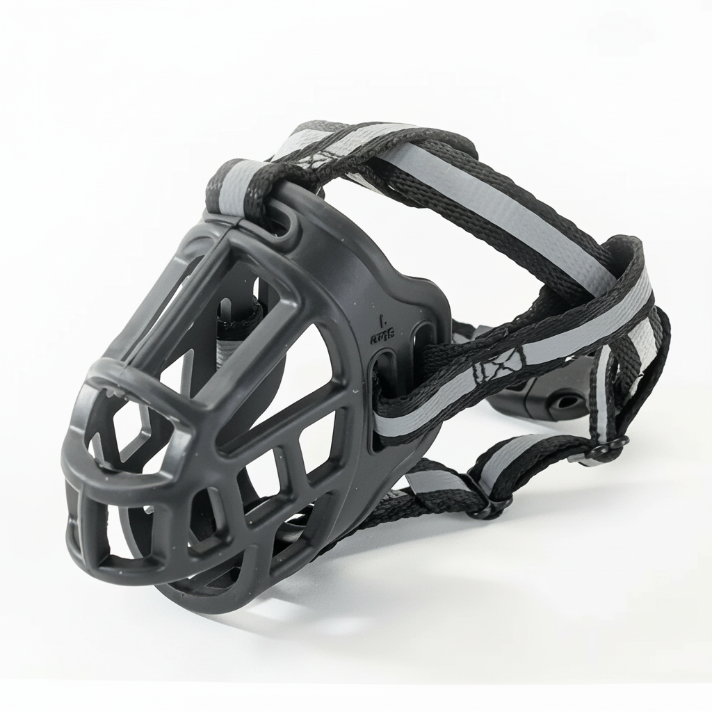 Breathable Mesh Dog Muzzle, Adjustable, 6 Sizes