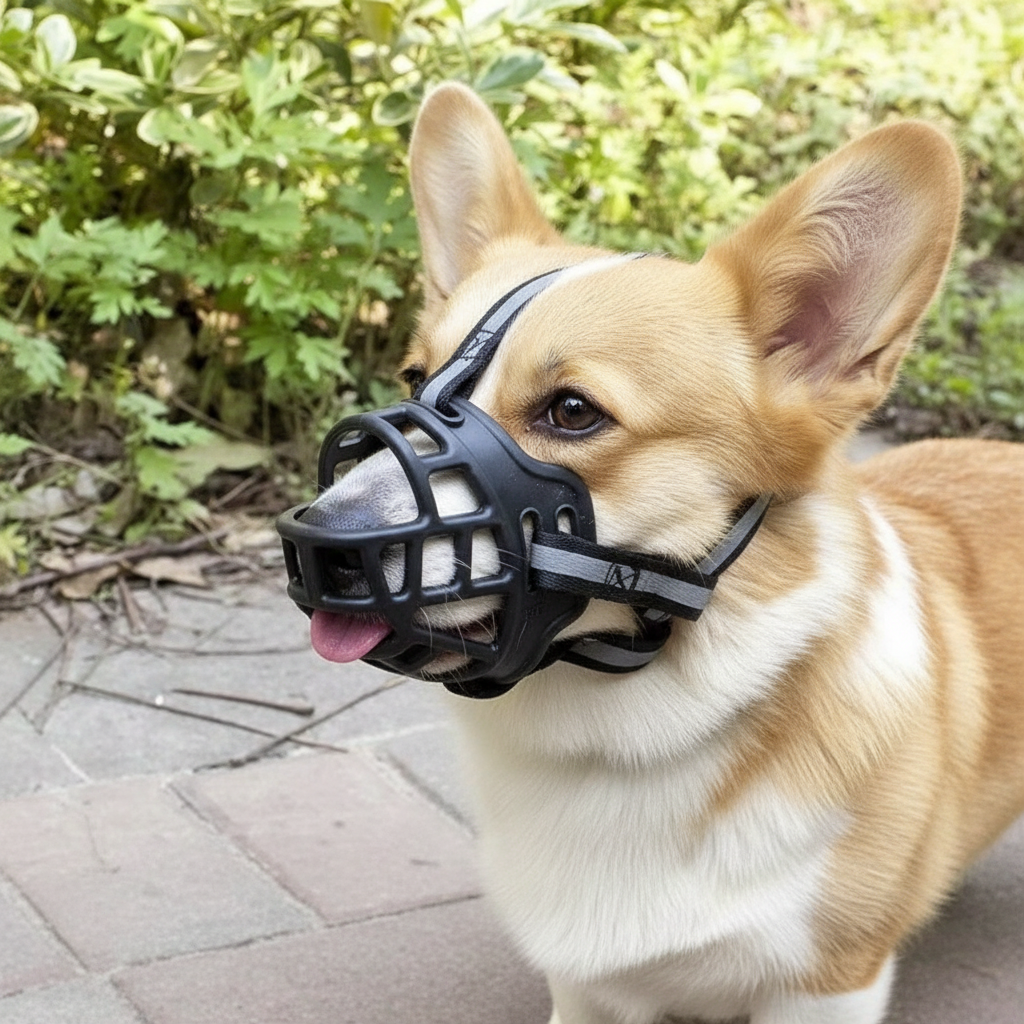 Breathable Mesh Dog Muzzle, Adjustable, 6 Sizes