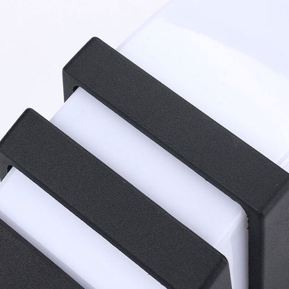 Outdoor Curved Geometric Waterproof LED Wall Sconce Lamp