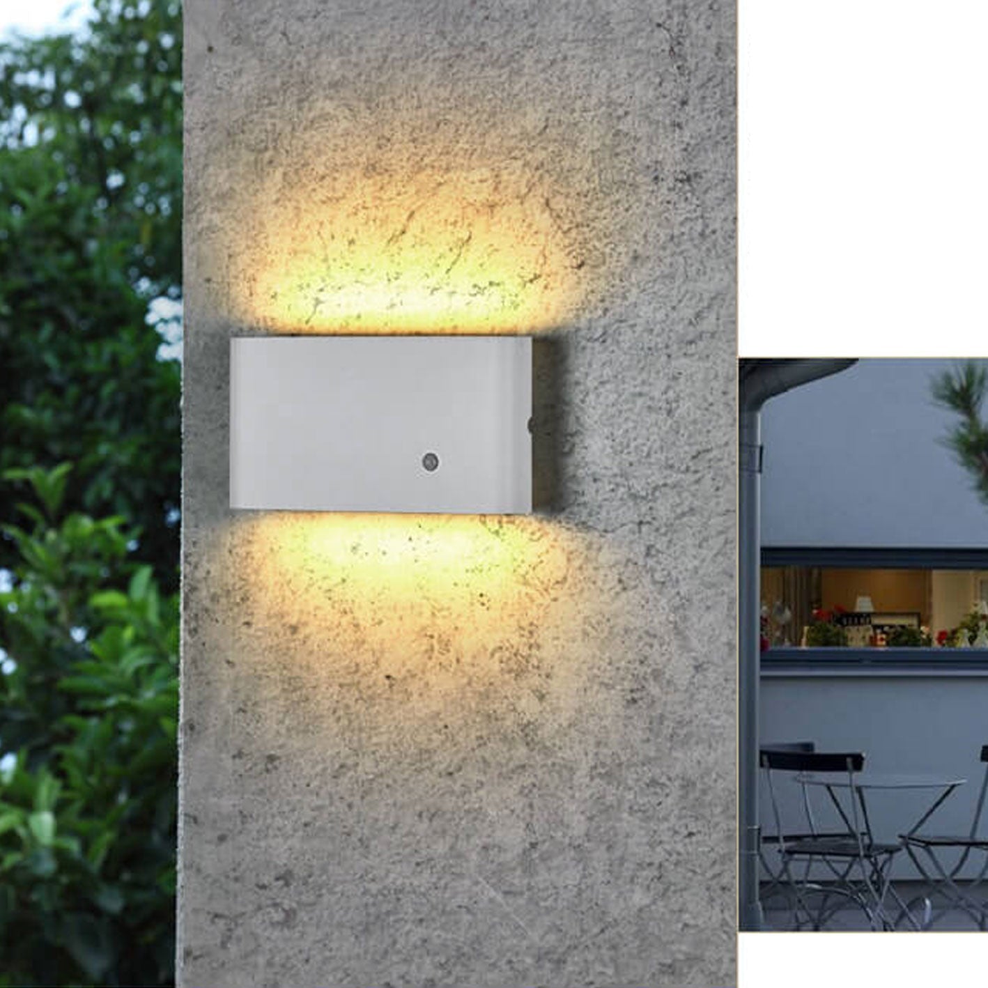 Human Rechargeable Magnetic LED Outdoor Wall Sconce Lamp