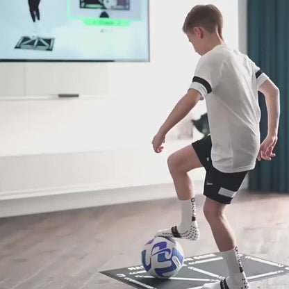 Soccer Dribbling Training Mat with Grip Socks
