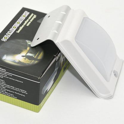 Solar Rectangular Body Sensing LED Outdoor Wall Sconce Lamp