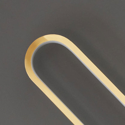 Light Luxury Full Brass Long Ring LED Wall Sconce Lamp