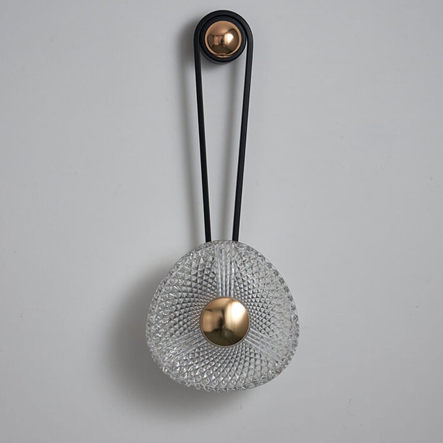 Light Wrought Iron Aluminum Round LED Wall Sconce Lamp