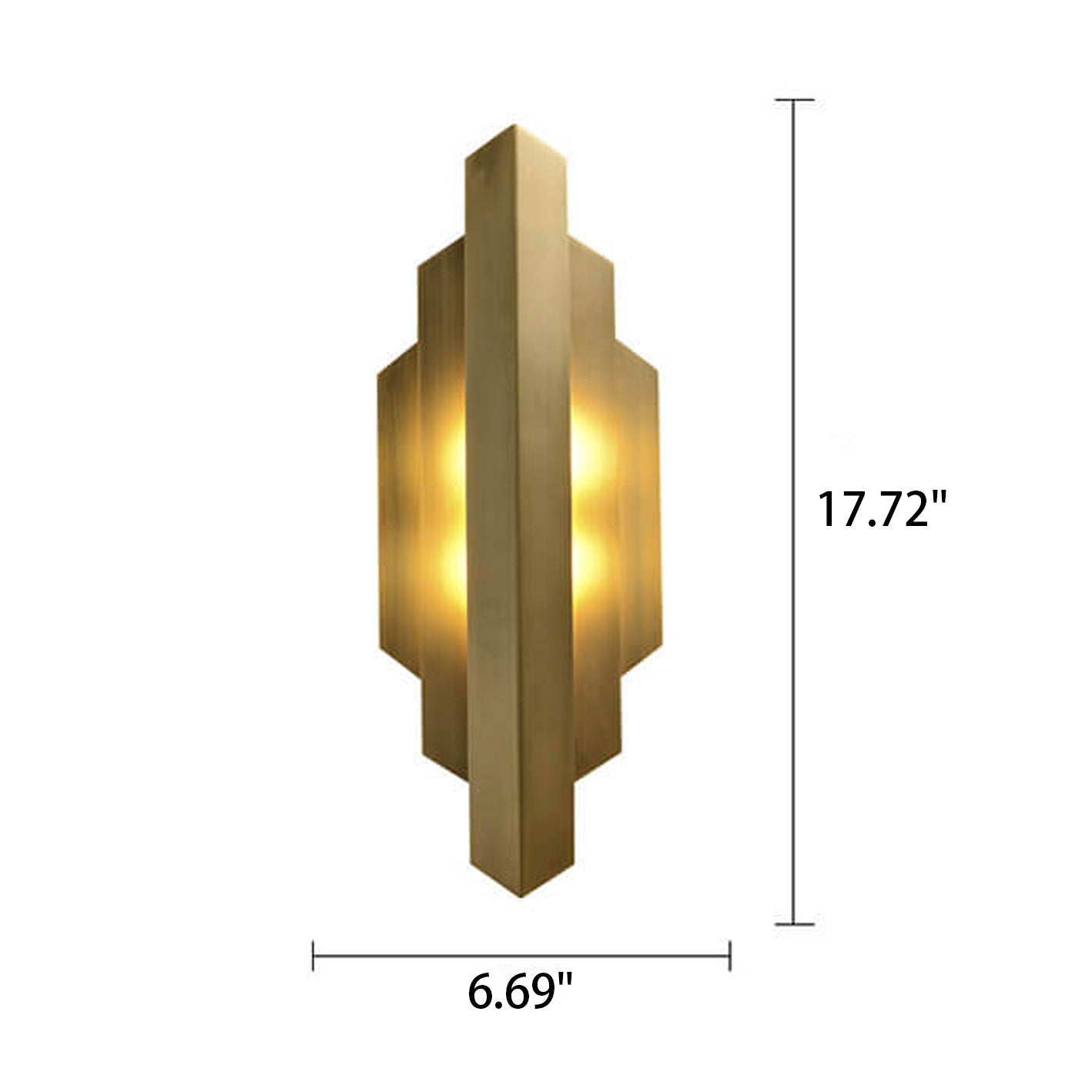 Light Symmetrical Graphic Design 1-Light Wall Sconce Lamp
