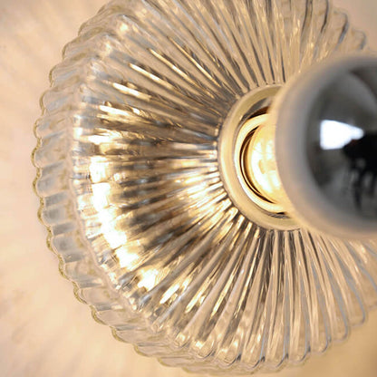 Glass Vertical Grain Design 1-Light Wall Sconce Lamp