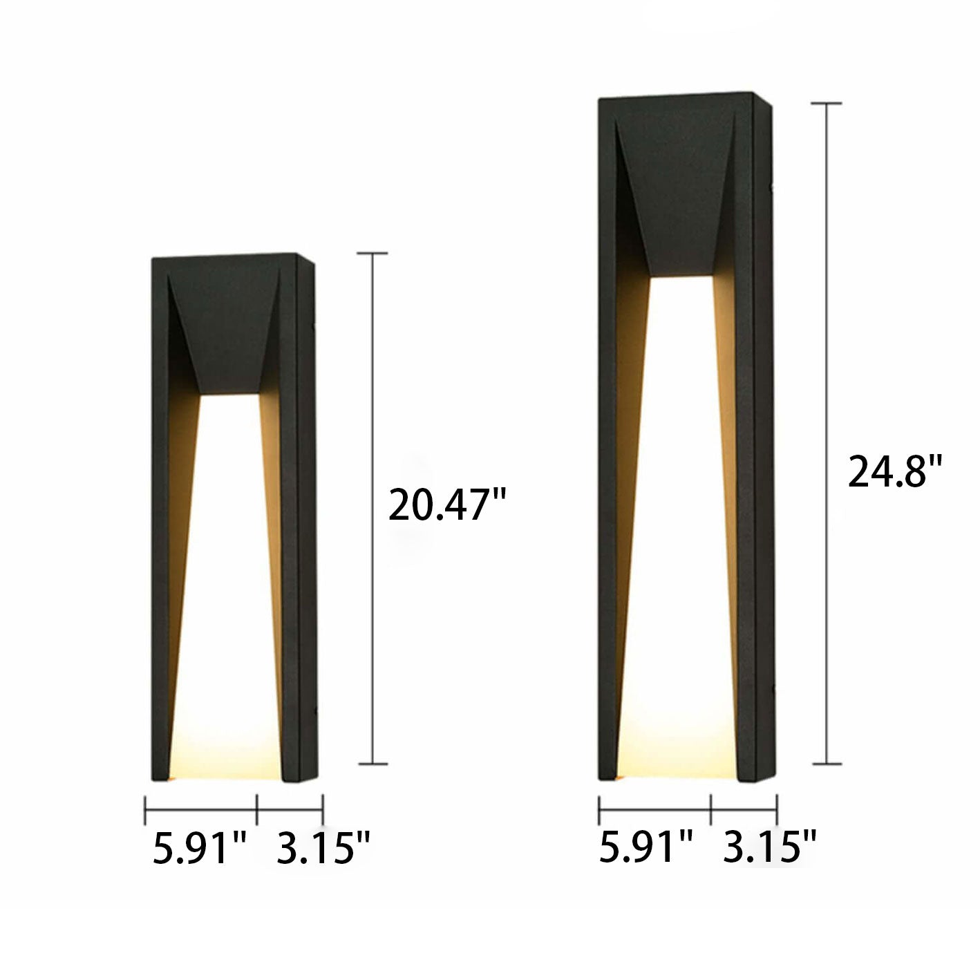 Waterproof Simple Strip Design LED Outdoor Wall Sconce Lamp