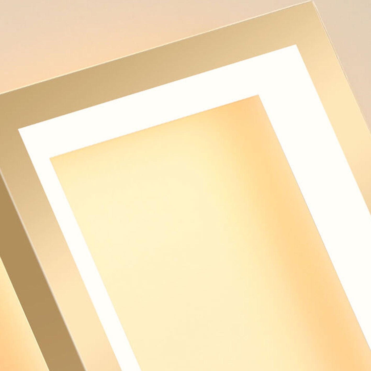 Light Rectangular Hollow Ring Design LED Wall Sconce Lamp