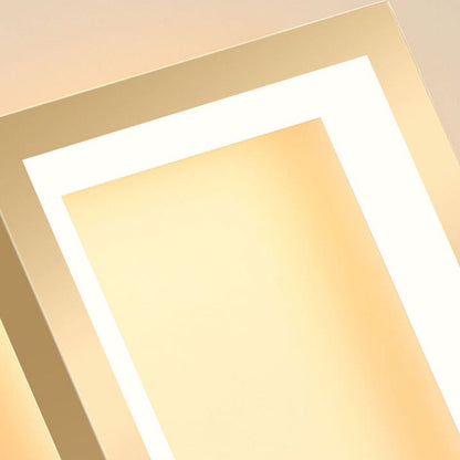 Light Rectangular Hollow Ring Design LED Wall Sconce Lamp