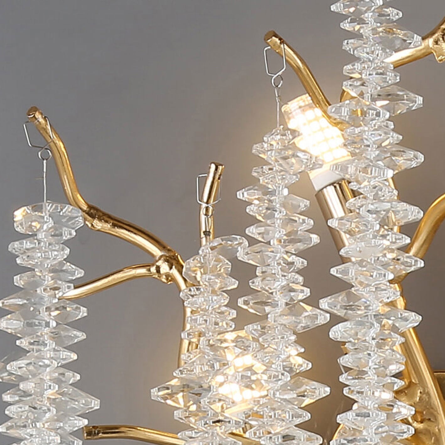 Light Luxury Tree Branch Crystal 3-Light Wall Sconce Lamp