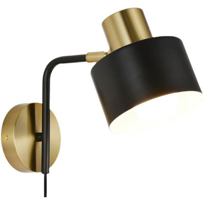 Rotatable Swing Arm Iron 1-Light Wall Sconce Lamp