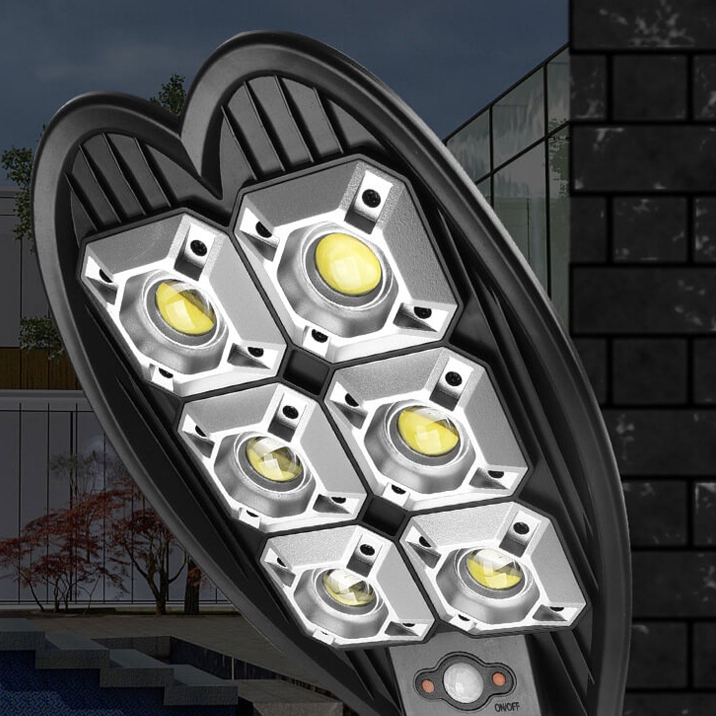 Solar Sword Design LED Outdoor Garden Wall Sconce Lamp
