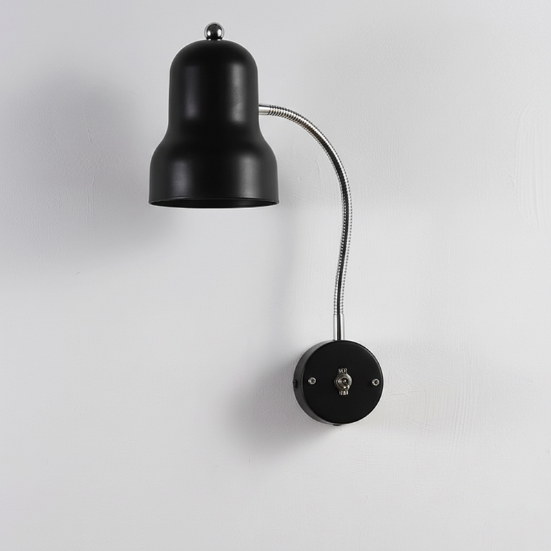 Nordic Iron Trumpet-Shaped Round 1-Light Wall Sconce Lamp
