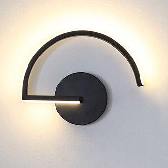 Curves Line Aluminum 1-Light LED Wall Sconce Lamp