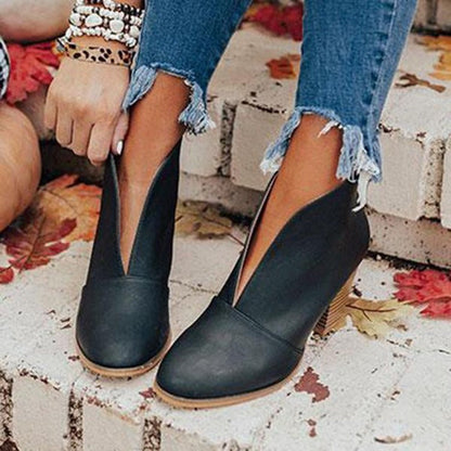 Women's Slip-On Ankle Boots, 3-Inch Heel