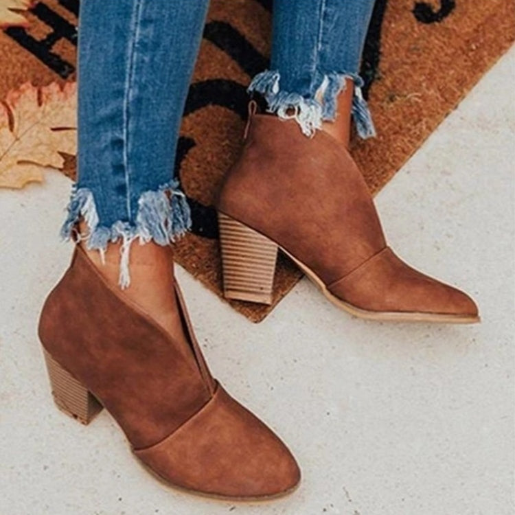 Women's Slip-On Ankle Boots, 3-Inch Heel