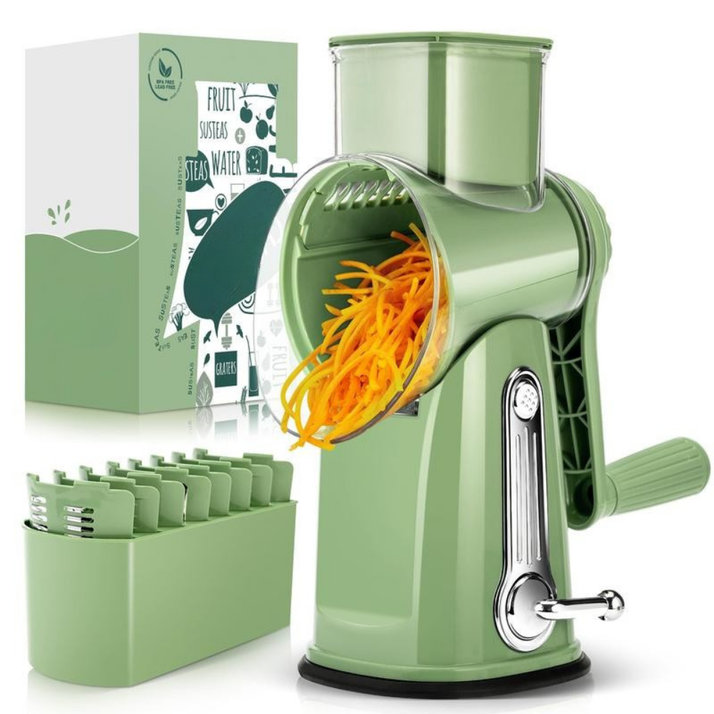Rotary Vegetable Grater with 5 Blades