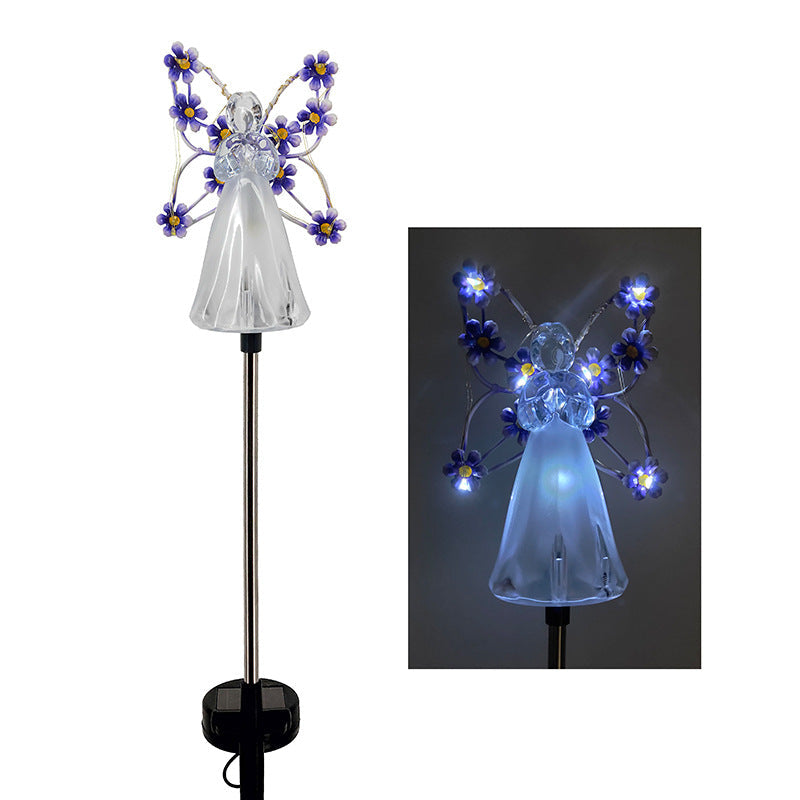 Solar Angel Garden Stake with Warm LED