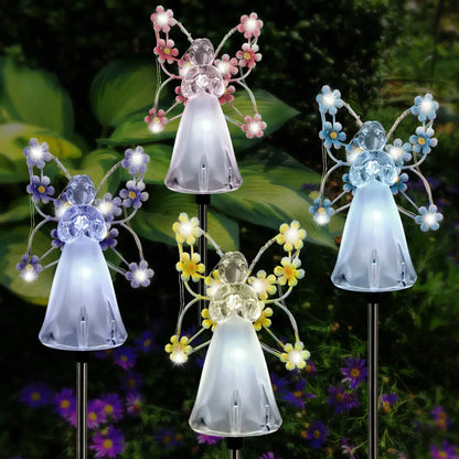 Solar Angel Garden Stake with Warm LED