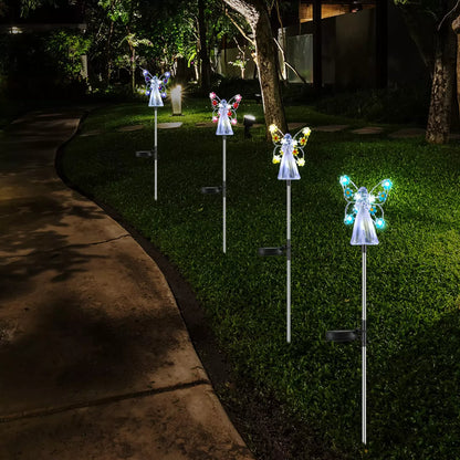 Solar Angel Garden Stake with Warm LED