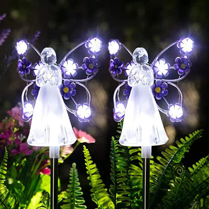 Solar Angel Garden Stake with Warm LED