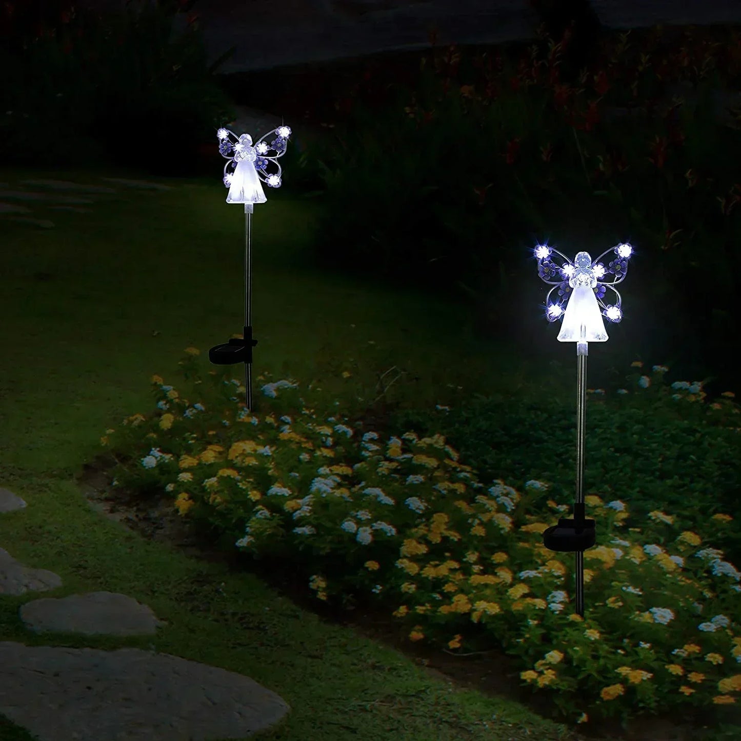 Solar Angel Garden Stake with Warm LED