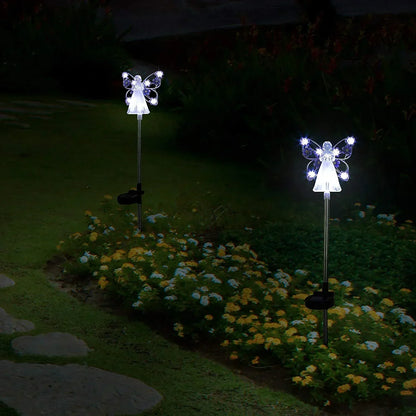 Solar Angel Garden Stake with Warm LED