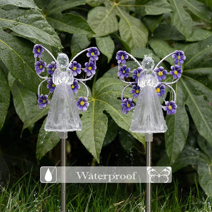 Solar Angel Garden Stake with Warm LED