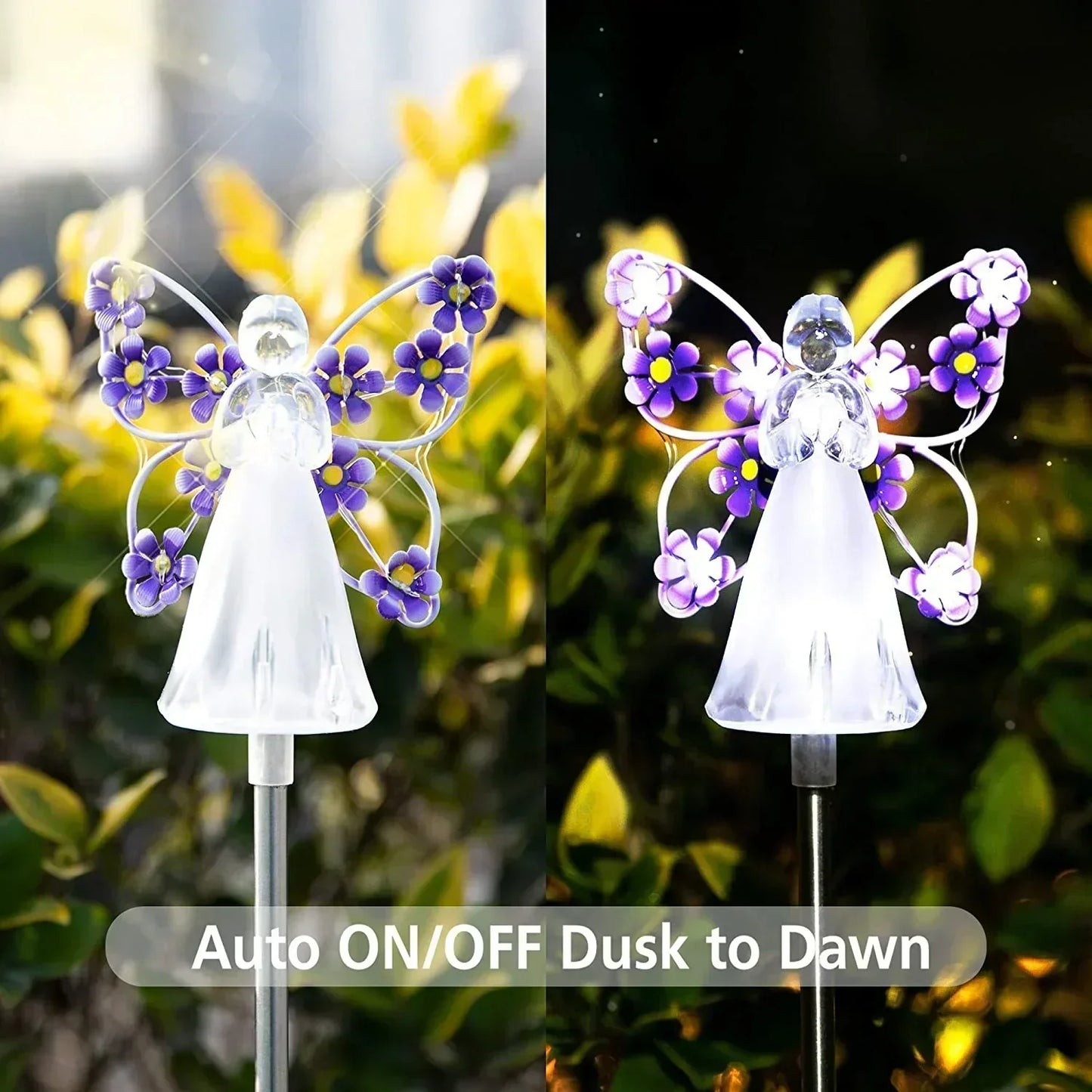 Solar Angel Garden Stake with Warm LED