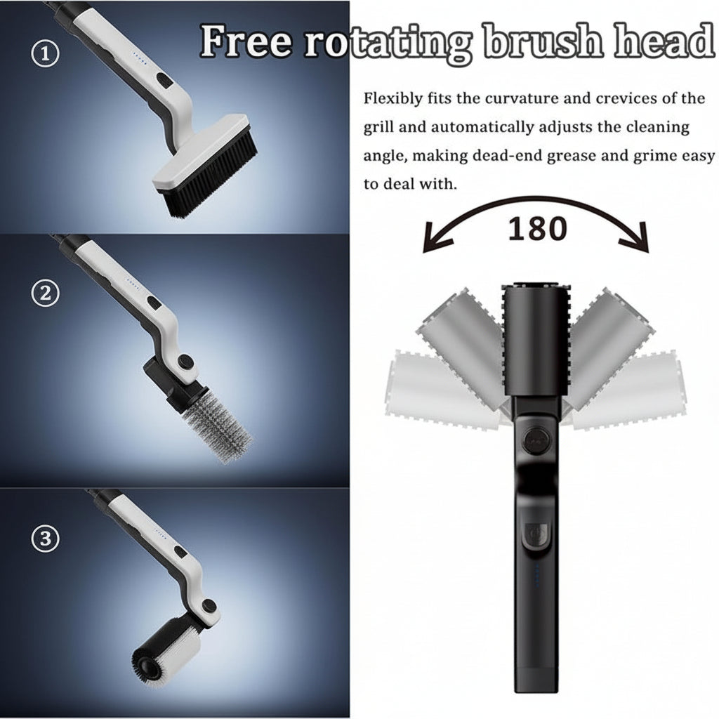 Electric Grill Brush with Motorized Bristles