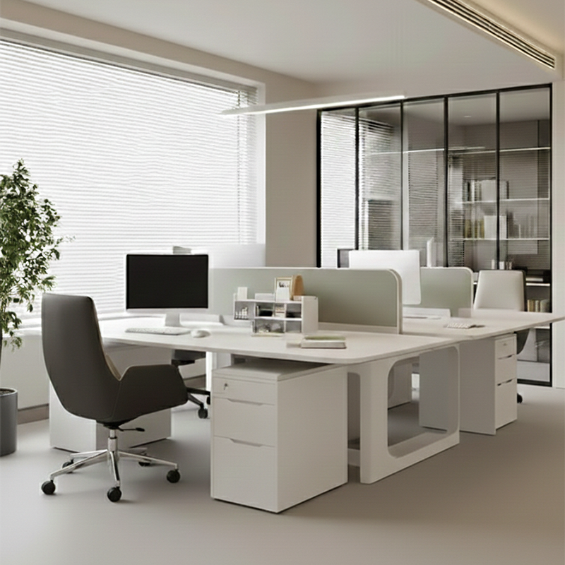 Mid-Back Leather Swivel Desk Chair