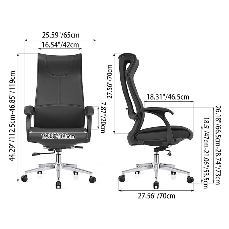 Executive High-Back Leather Office Chair