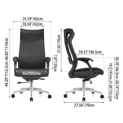 Executive High-Back Leather Office Chair