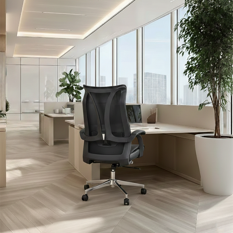 Executive High-Back Leather Office Chair