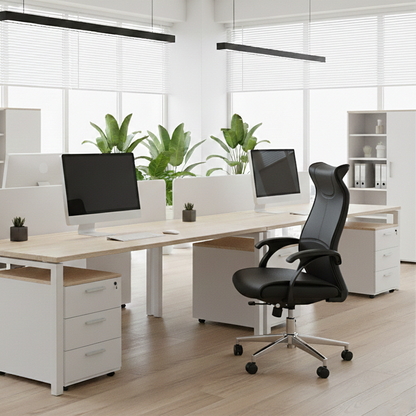 Executive High-Back Leather Office Chair