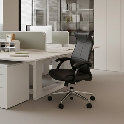 Executive High-Back Leather Office Chair
