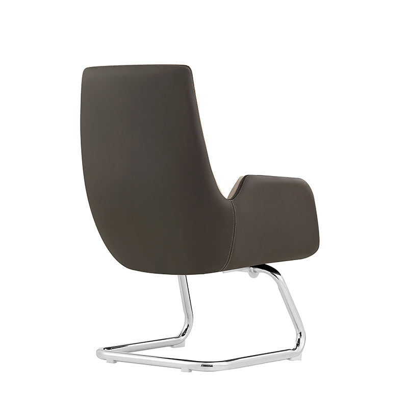 Wraparound Leather Mid-Back Office Chair