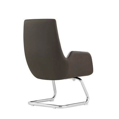 Wraparound Leather Mid-Back Office Chair