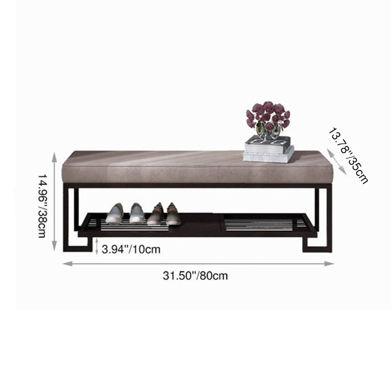 Modern Iron Shoe Bench