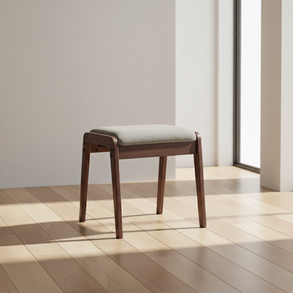 Modern Solid Wood Vanity Stool
