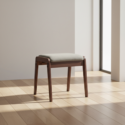 Modern Solid Wood Vanity Stool