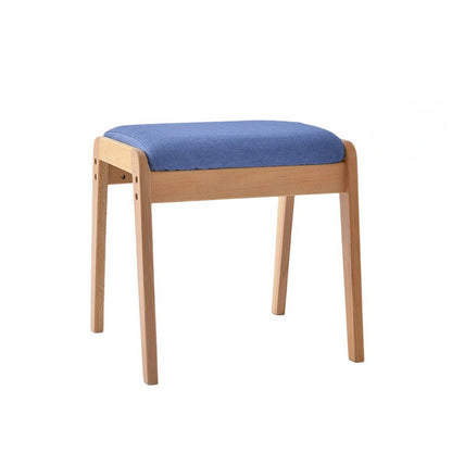 Modern Solid Wood Vanity Stool