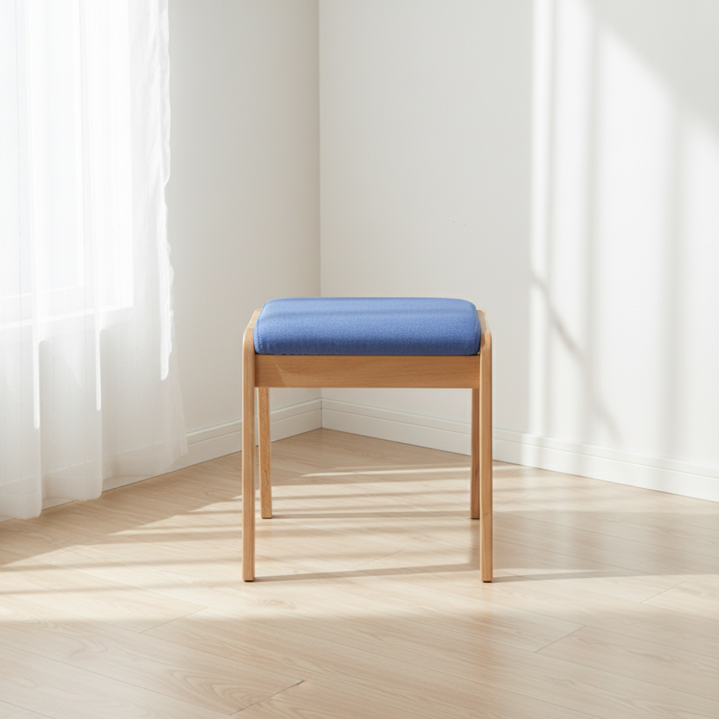 Modern Solid Wood Vanity Stool